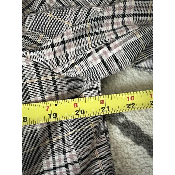 LANE BRYANT Perfect Drape Pink Gray Plaid Single Breast Blazer Jacket Sz 14 NWT - Picture 11 of 13